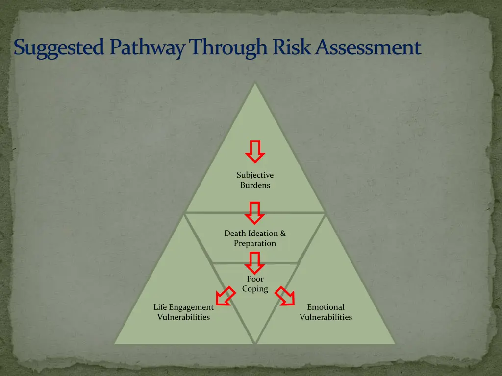 suggested pathway through risk assessment