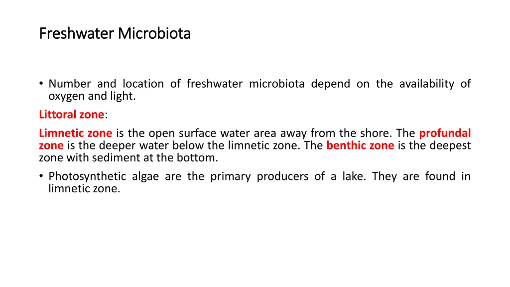 freshwater microbiota freshwater microbiota