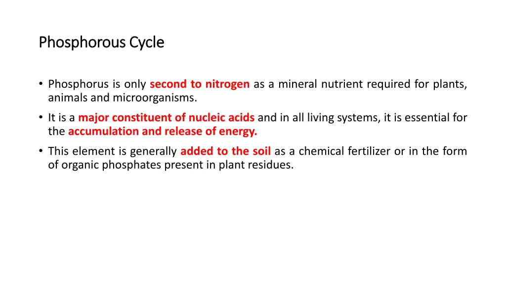 phosphorous cycle phosphorous cycle