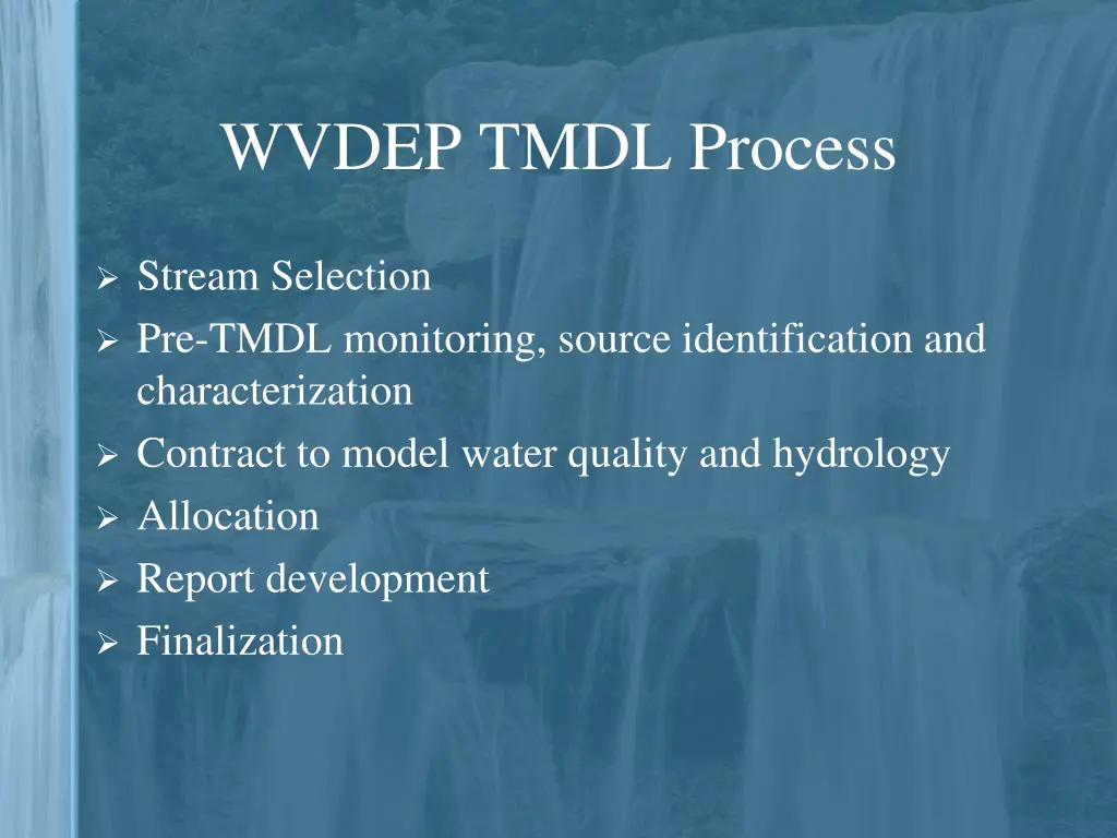 wvdep tmdl process