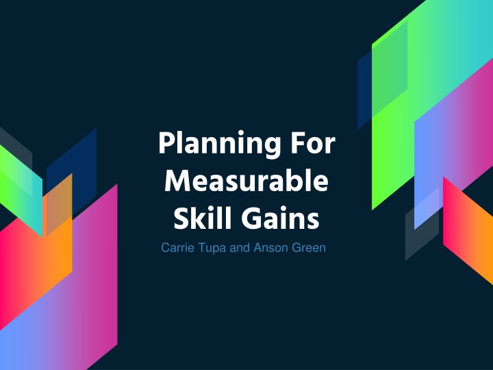 planning for measurable skill gains carrie tupa