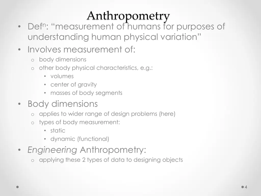 anthropometry