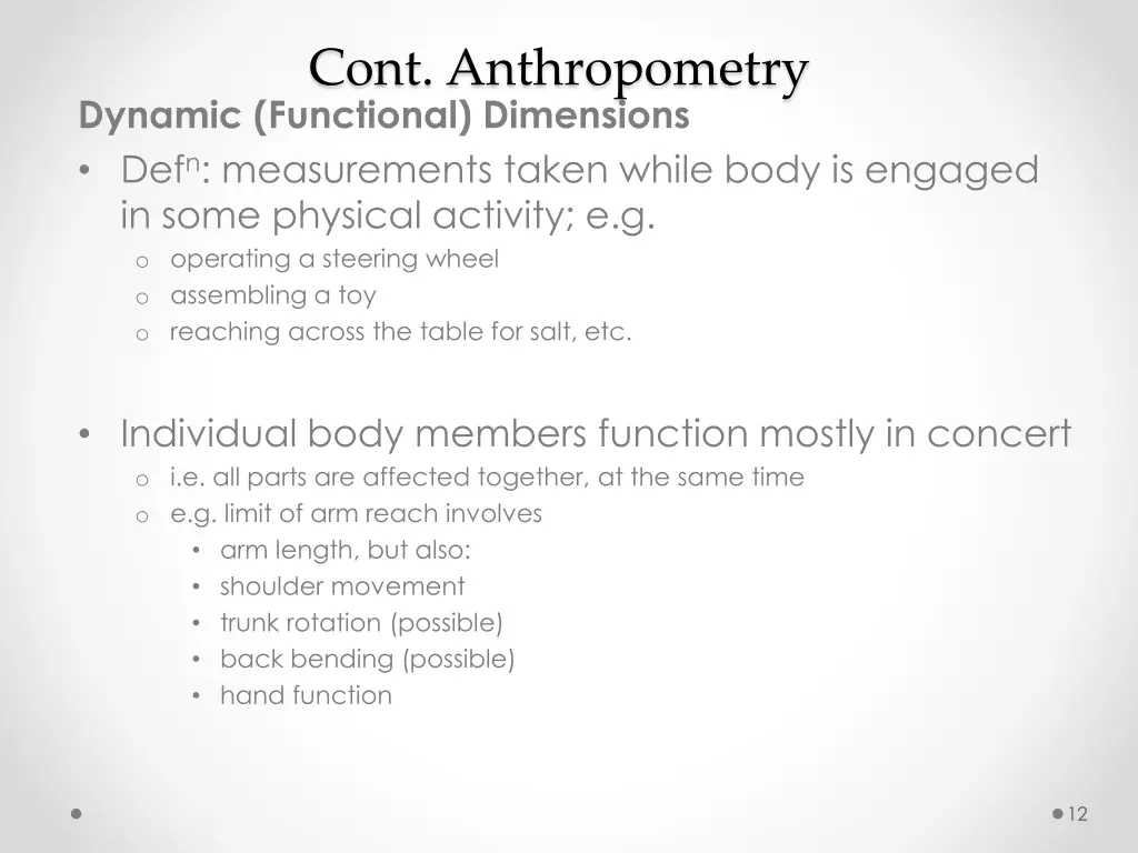 cont anthropometry dynamic functional dimensions