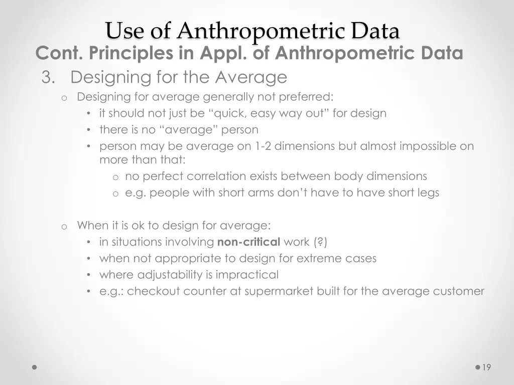 use of anthropometric data cont principles 2