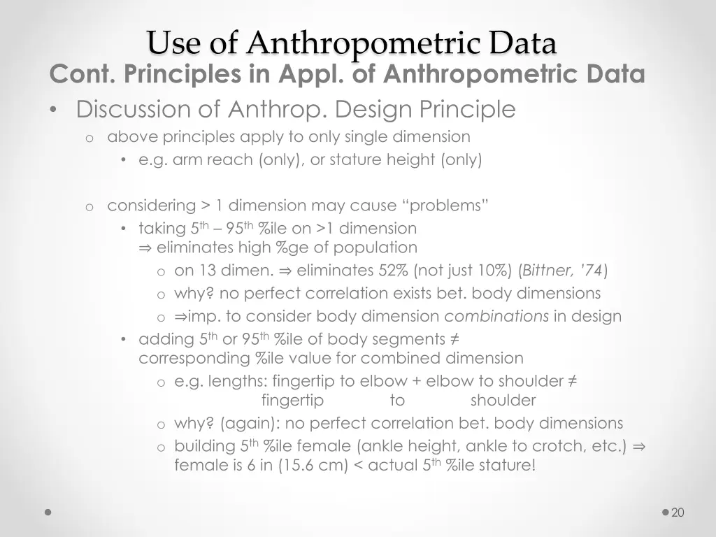 use of anthropometric data cont principles 3