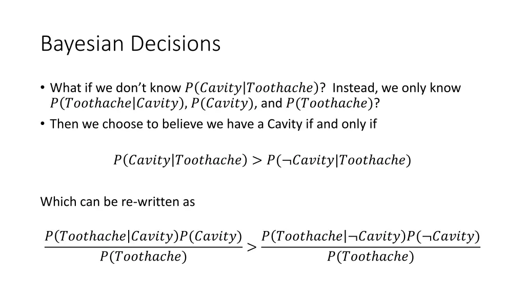 bayesian decisions