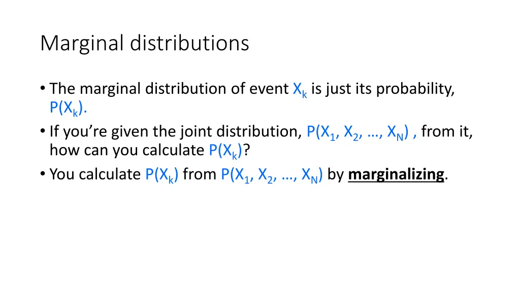 marginal distributions