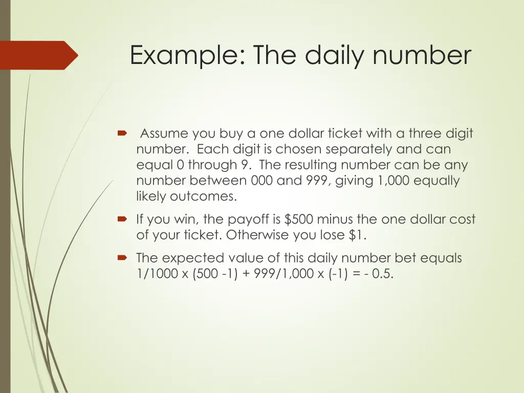 example the daily number