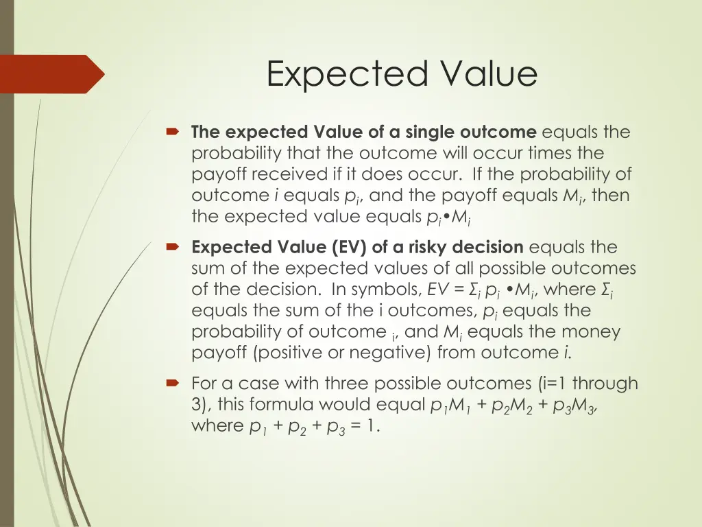 expected value