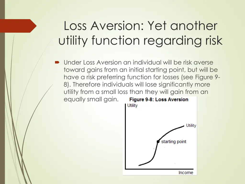 loss aversion yet another utility function