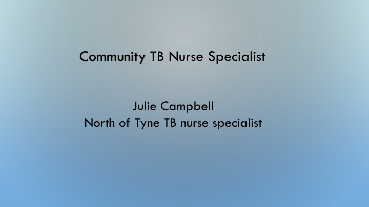 community tb nurse specialist