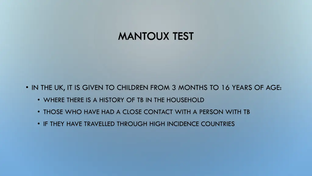 mantoux test