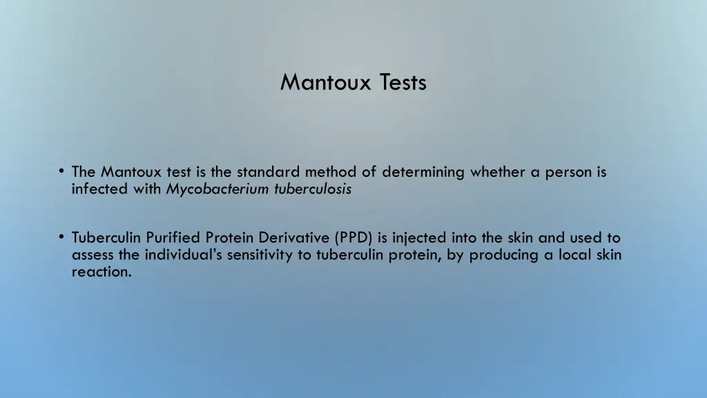 mantoux tests