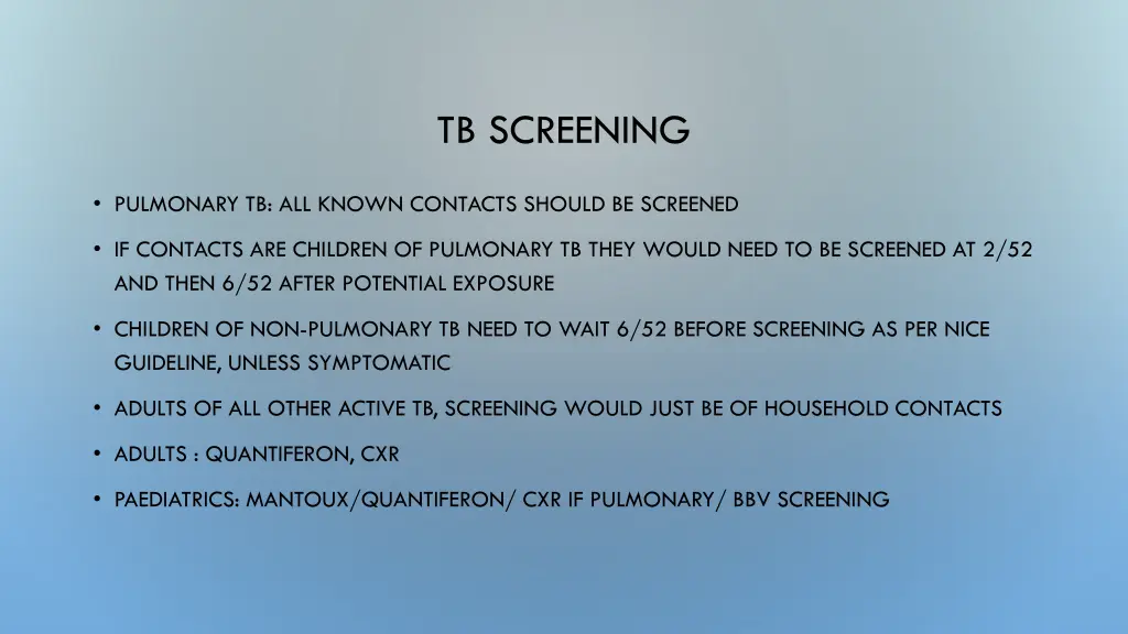 tb screening