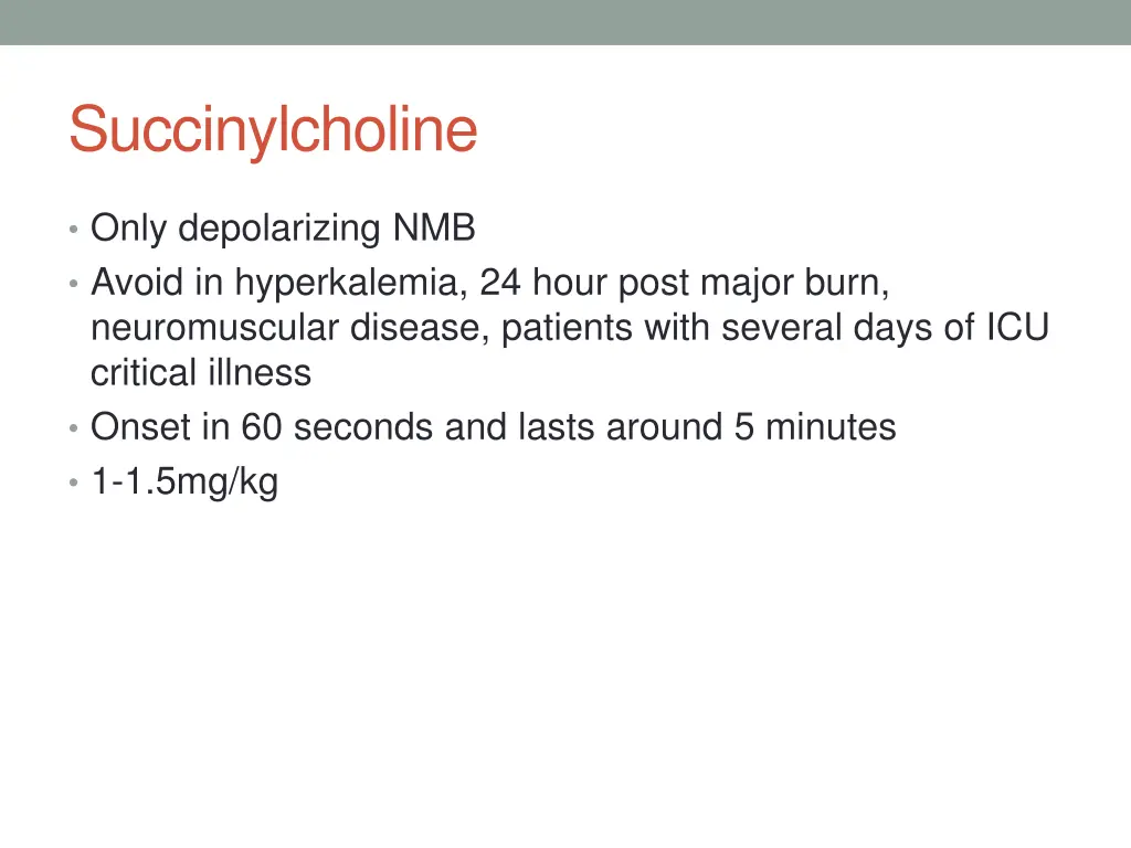 succinylcholine