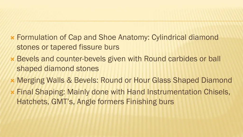 formulation of cap and shoe anatomy cylindrical