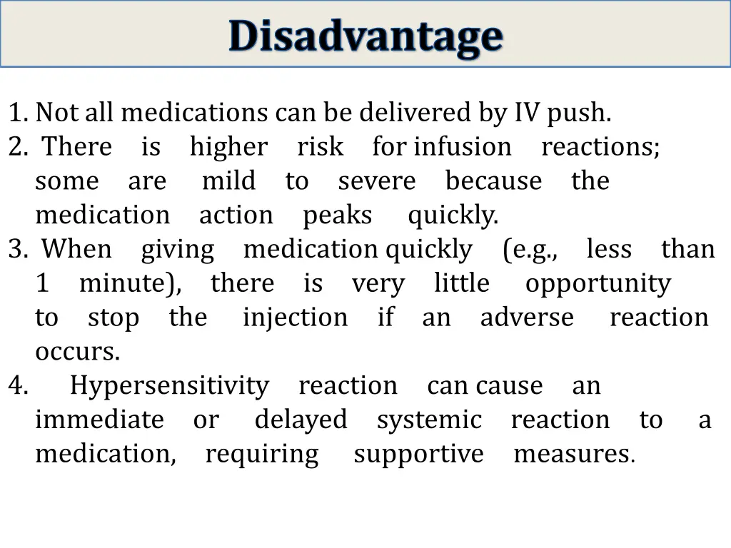 disadvantage