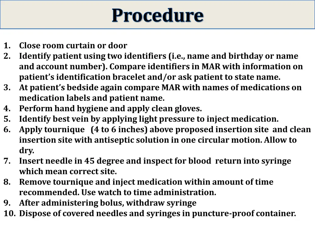 procedure