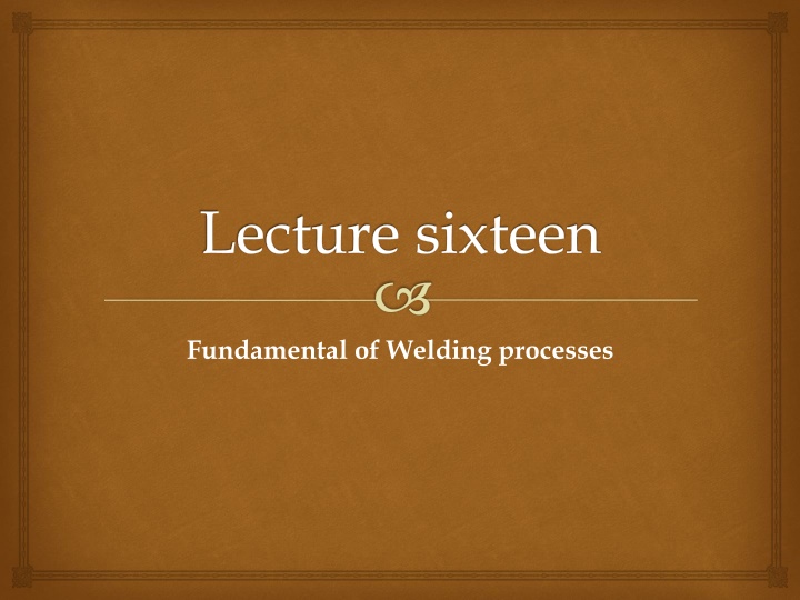 lecture sixteen