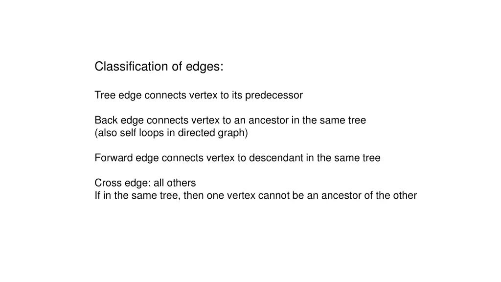 classification of edges