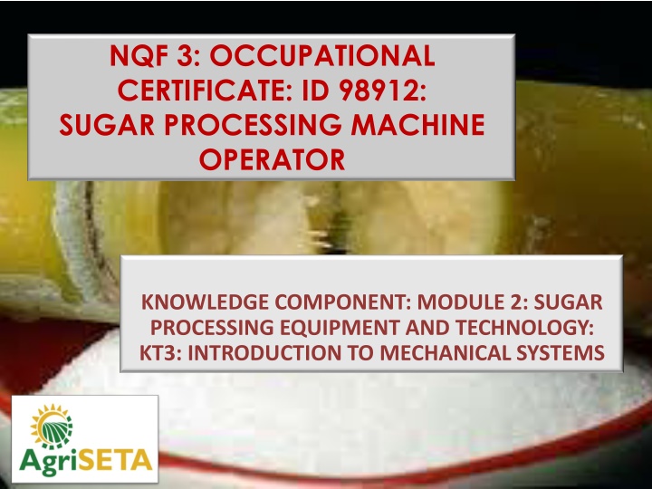 nqf 3 occupational certificate id 98912 sugar