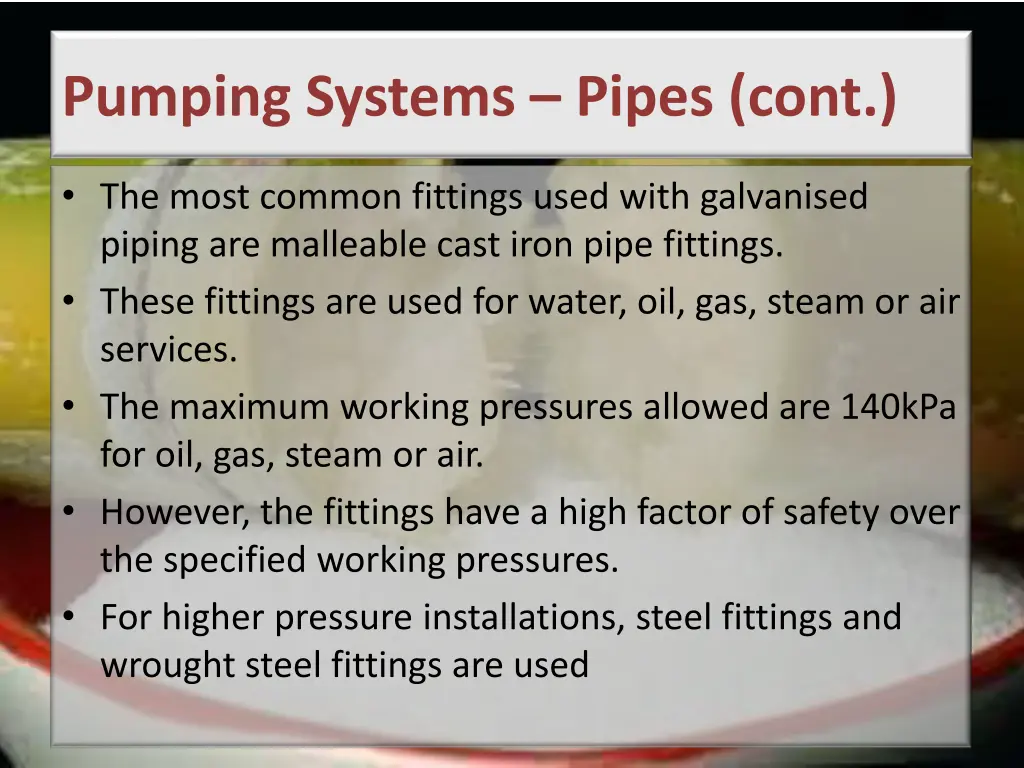 pumping systems pipes cont 1