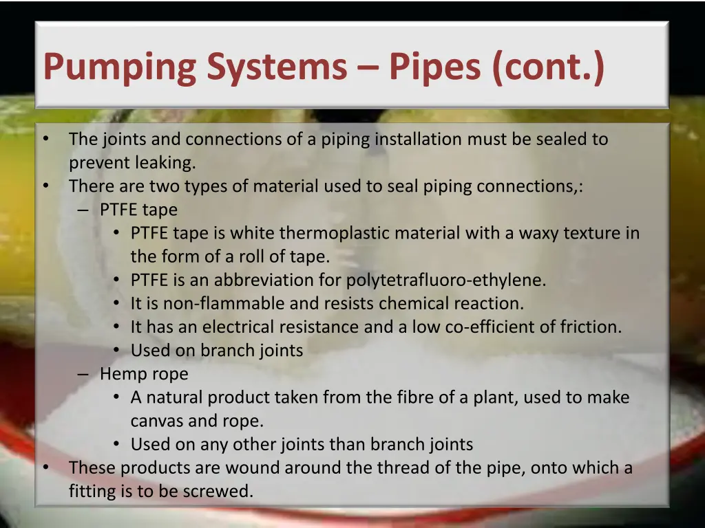 pumping systems pipes cont 3