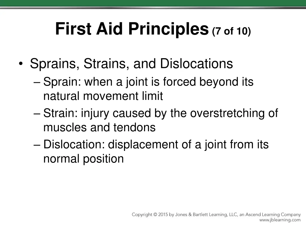 first aid principles 7 of 10