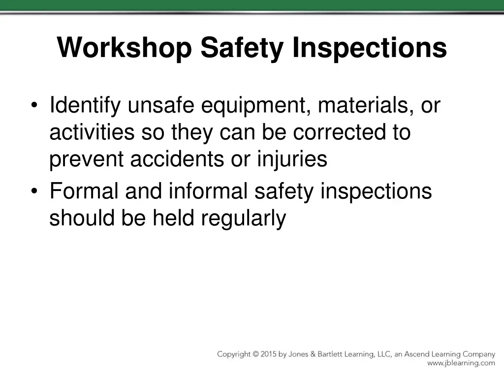 workshop safety inspections