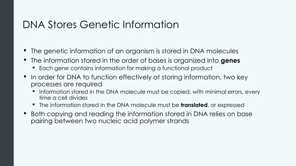 dna stores genetic information