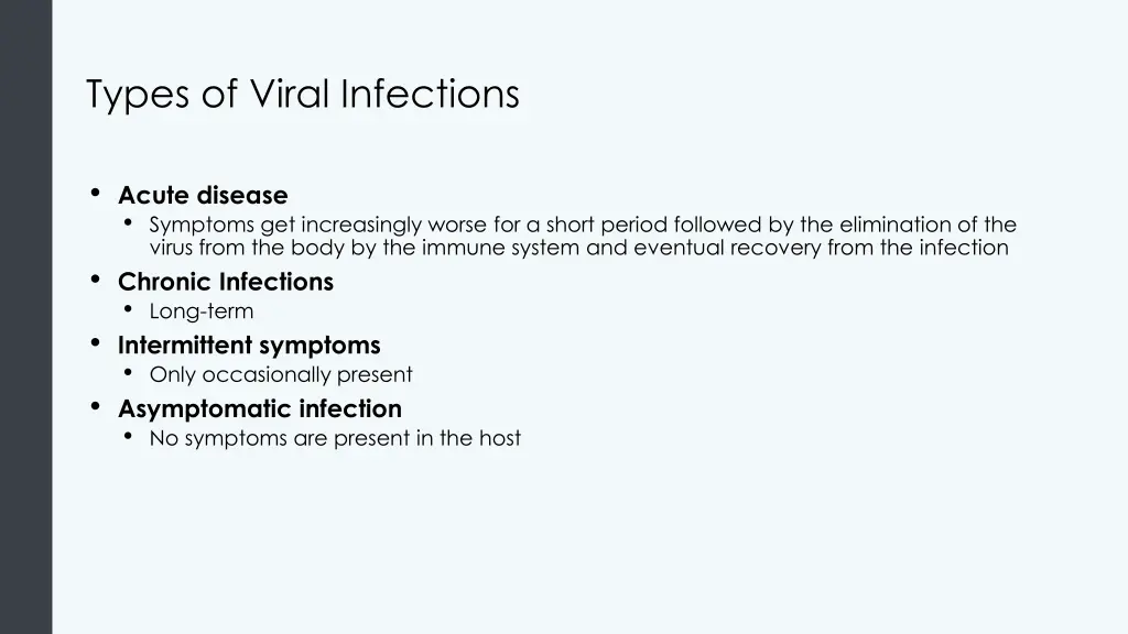 types of viral infections