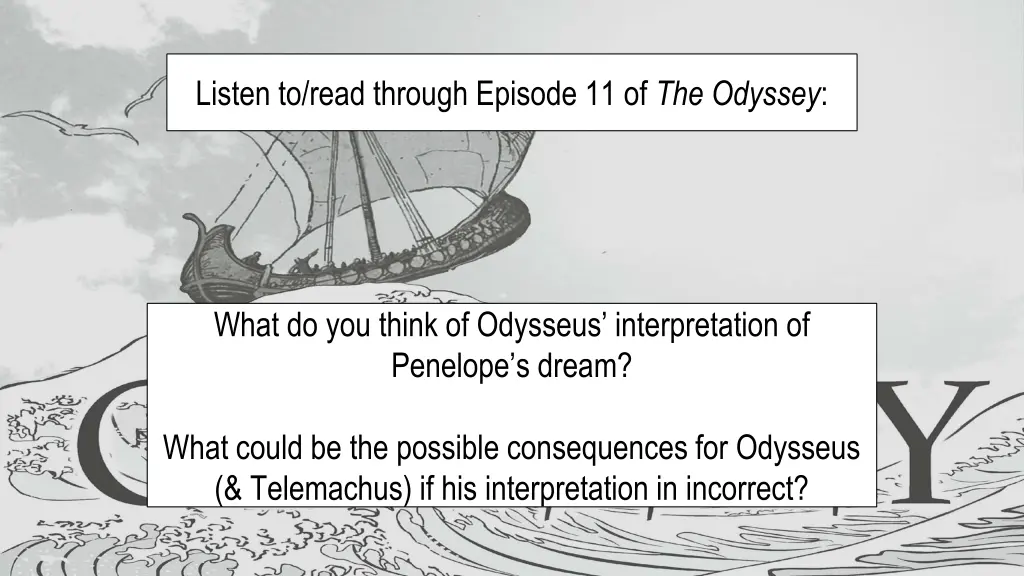 listen to read through episode 11 of the odyssey