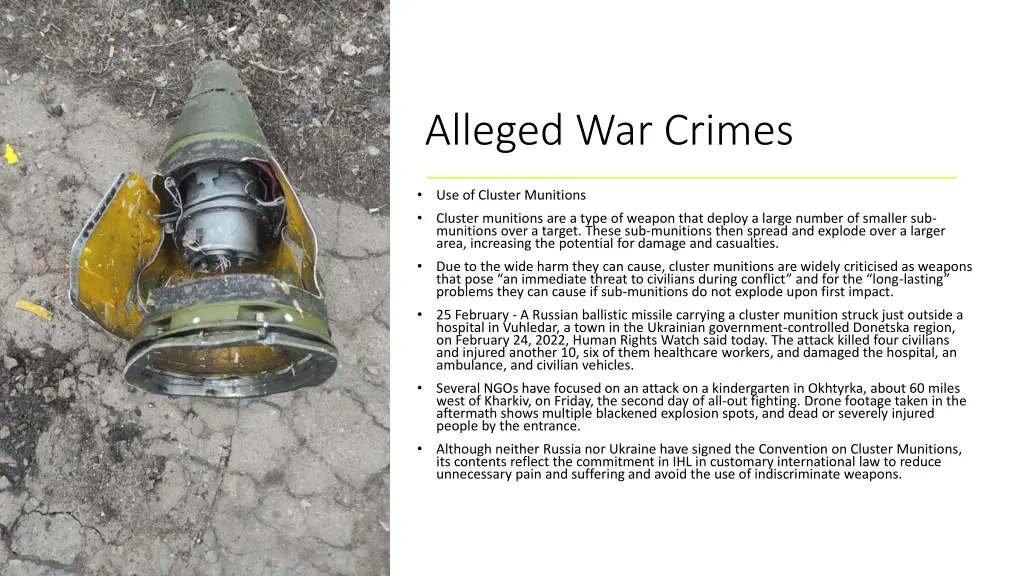 alleged war crimes