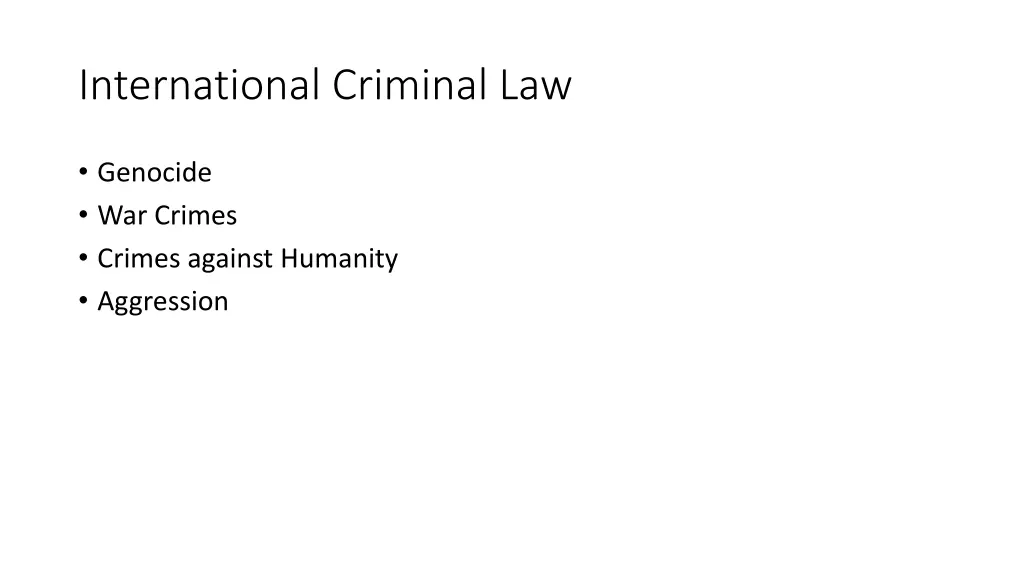 international criminal law