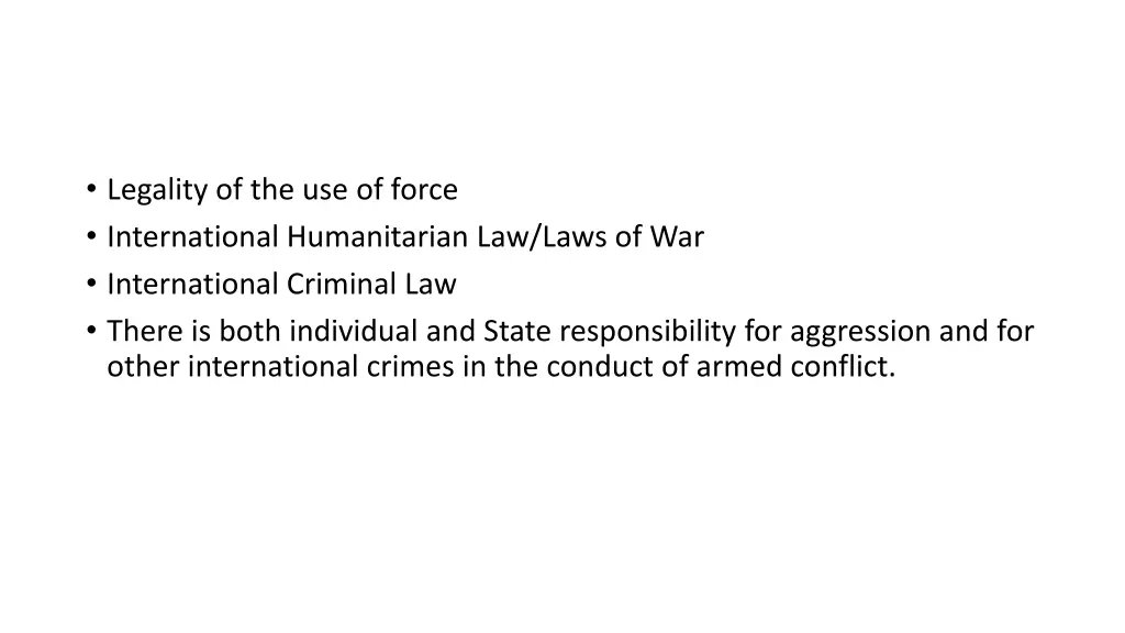 legality of the use of force international