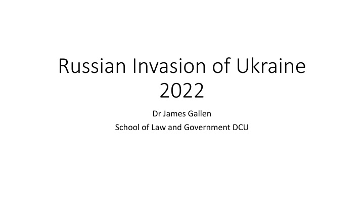 russian invasion of ukraine 2022