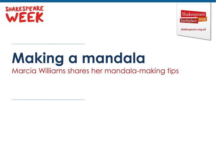 making a mandala marcia williams shares