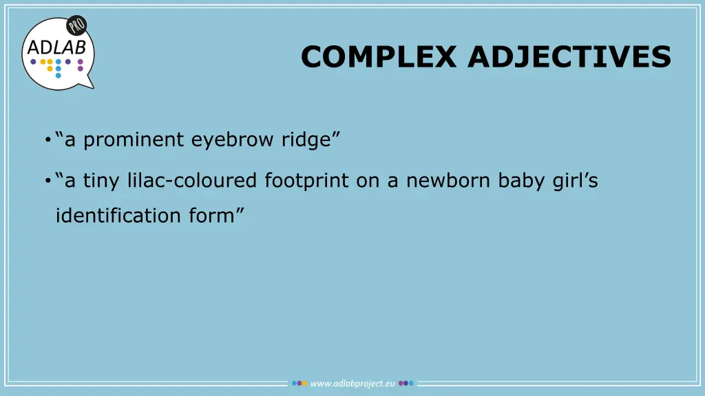 complex adjectives