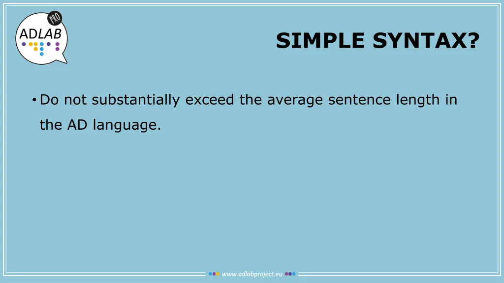 simple syntax