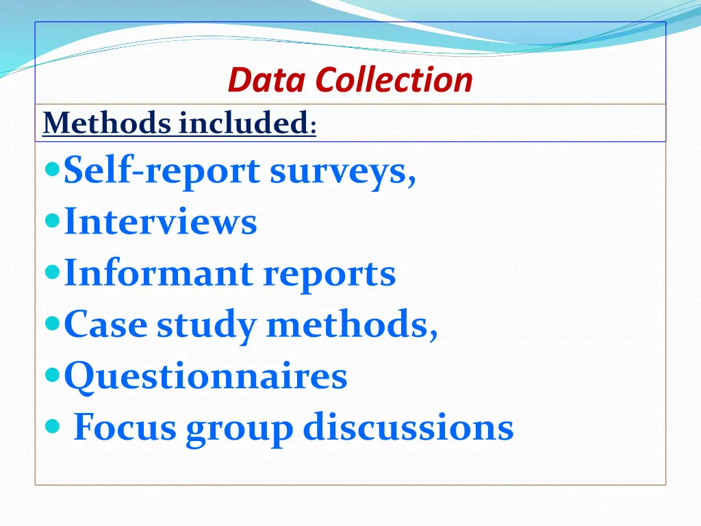 data collection