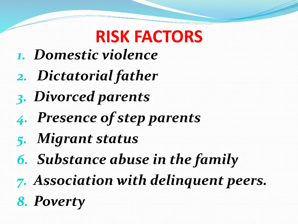 risk factors