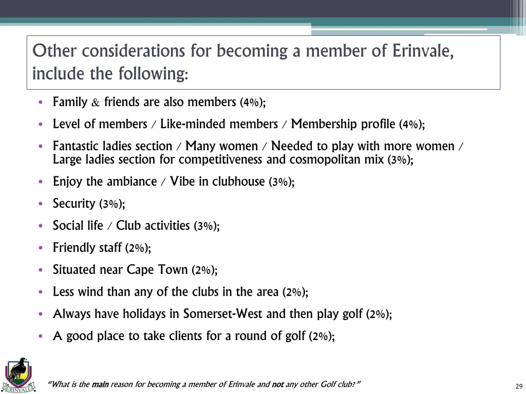 other considerations for becoming a member