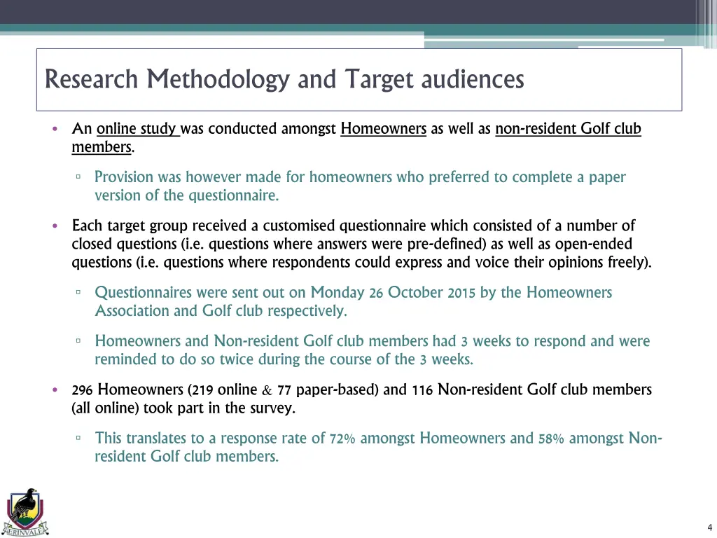 research methodology and target audiences