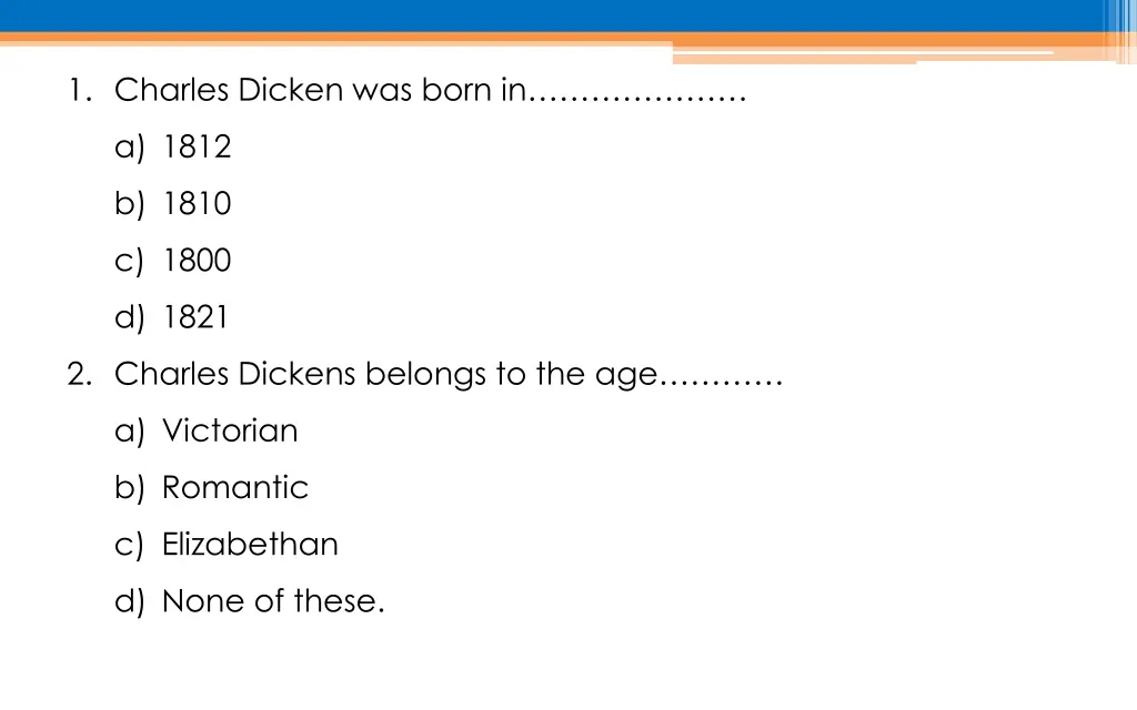 1 charles dicken was born in