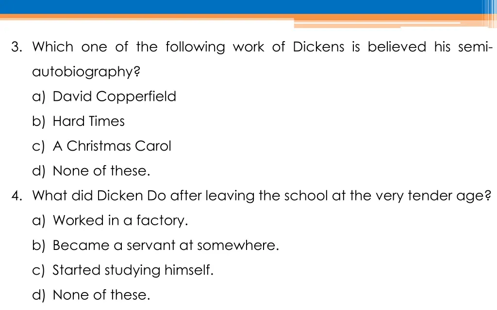 3 which one of the following work of dickens