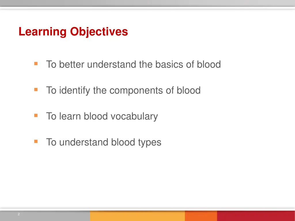 learning objectives