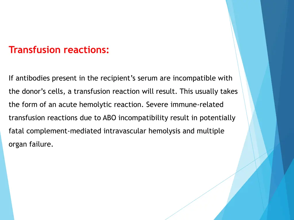 transfusion reactions