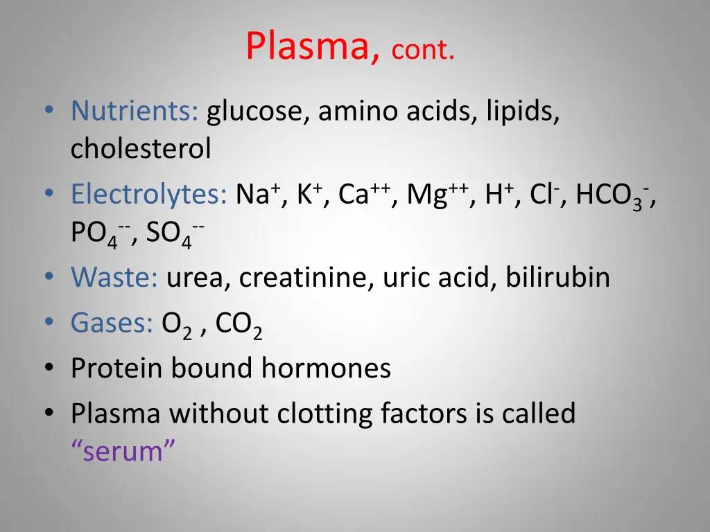 plasma cont