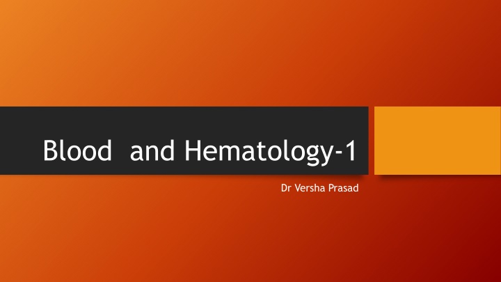 blood and hematology 1