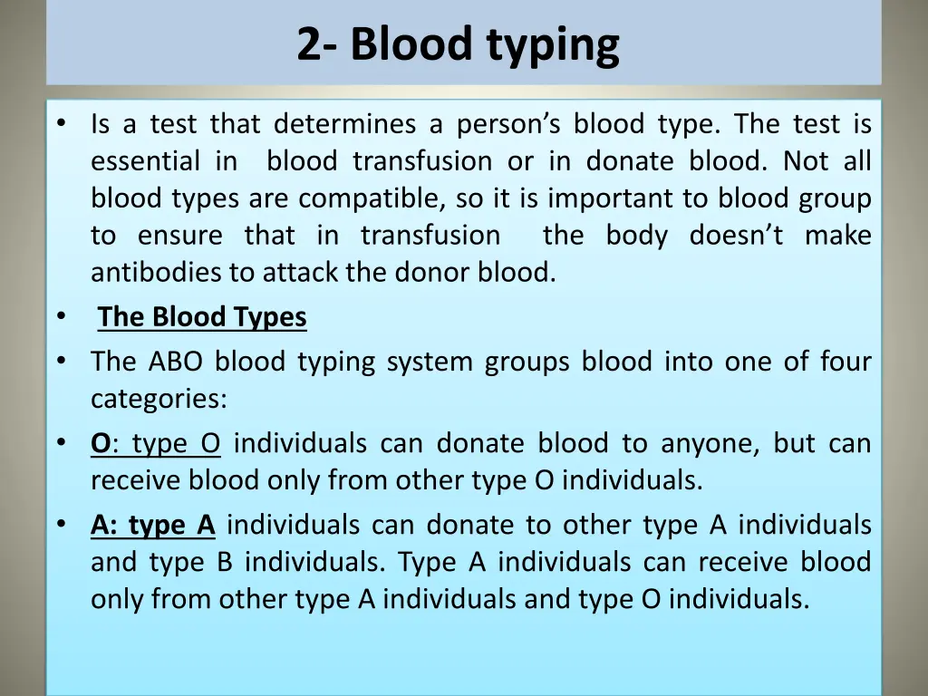 2 blood typing